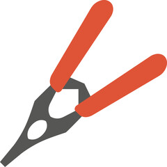 Pliers icon. Electric repair tool. Worker instrument