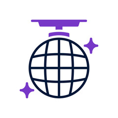 disco ball icon for your website, mobile, presentation, and logo design.