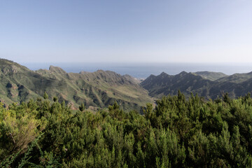 view of the landscape of Anaga Mountains on Tenerife
