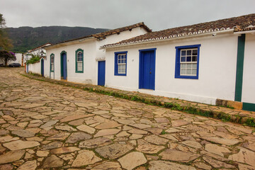 colonial and colorful architecture of Tiradentes historic city, in Minas Gerais, Brazil