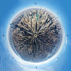 New York Manhattan Panorama 360 Mini Planet