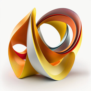 Moebius strip, pointy, flowing, shiny.  Generative AI.