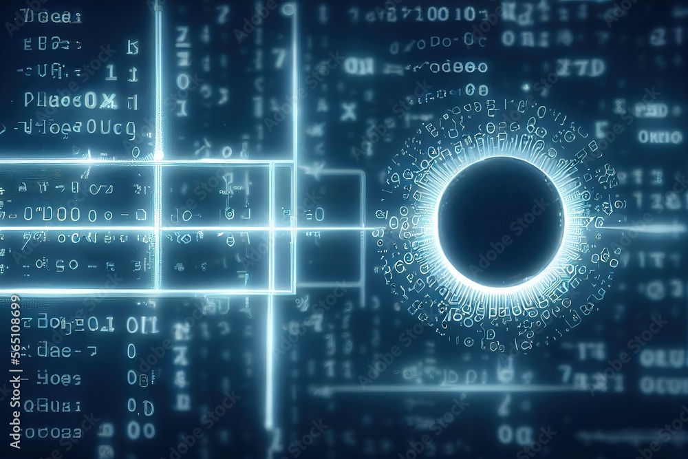 Poster futuristic data flow, data transfer technology. cyberpunk, big data and cybersecurity. cyberspace, b