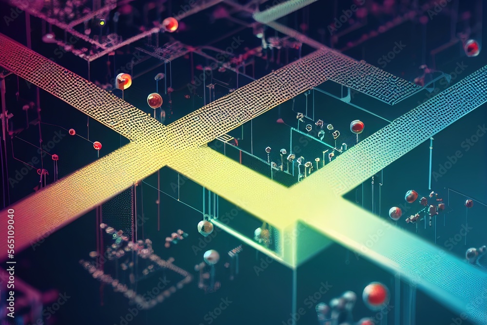 Poster conceptual background of abstract technology.