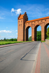 Fototapeta na wymiar 13th century medieval Kwidzyn Castle, monumental brick gothic castle, Kwidzyn, Poland