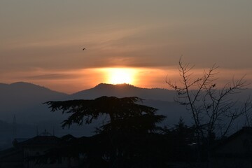 sunrise in the mountains