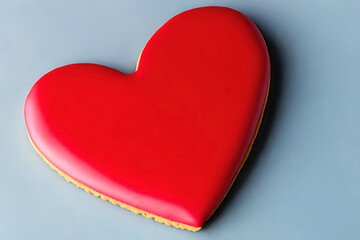 red heart on a red background