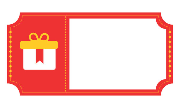 cupon with gift and blank space