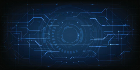 Vector illustrations of abstract blue futuristic digital high technology artwork.Future tech design concepts.