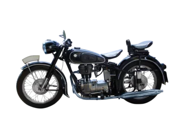 Fotobehang Fiets oldtimer motorcycle transparent  © goce risteski