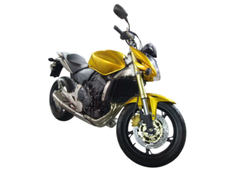yellow fast motorcycle transparent