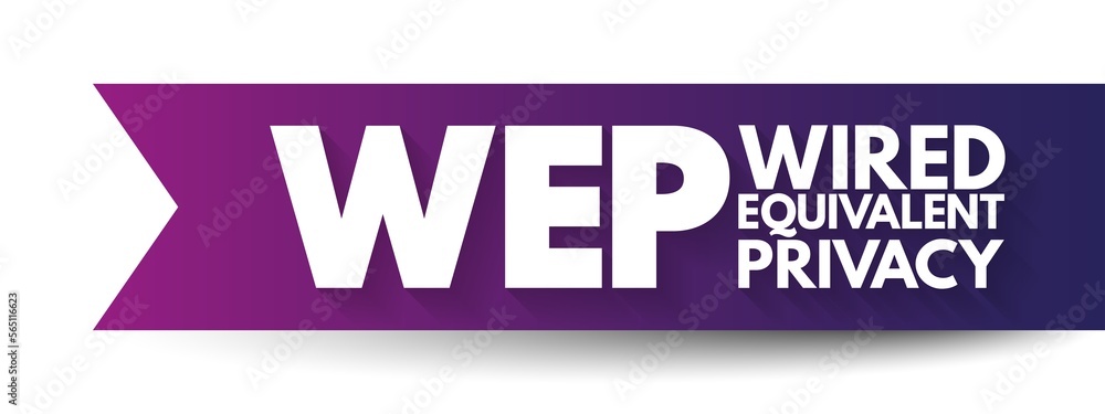 Poster wep - wired equivalent privacy a security algorithm for 802.11 wireless networks, acronym text conce