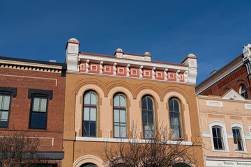 Obraz premium details of building facades in Victoria, British Columbia, Canada