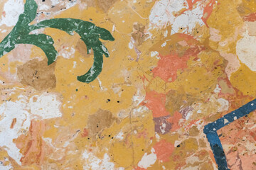 Artificial marble flooring with colorful floral patterns, classic architecture