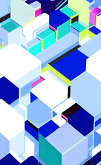 Fototapeta premium Colorful geometric background, wallpaper