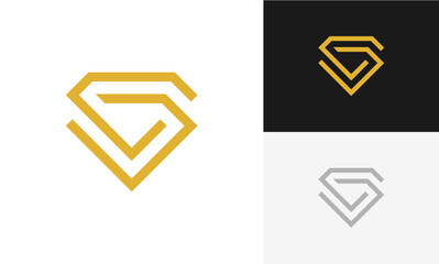 diamond, jewelry logo icon design vector