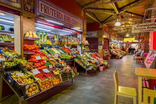 Mercado de Triana, a covered food market in Triana district of Sevilla, Spain