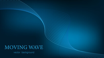 Abstract music wave element for design. Vector illustration of smooth motion dynamics. EPS 10.