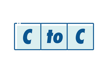 CtoCのデザイン文字イラスト素材 - シンプルな個人間取引のイメージ素材