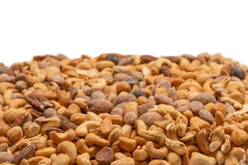 A group of almonds, pistachios, walnuts, macadamia, cashews.
