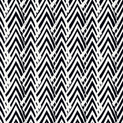 Paint brush zigzag lines. Hand drawn seamless pattern. Jagged stripes motif. Wavy linear ornament. Chevrons image. Striped backdrop. Geometric digital paper. Ethnic textile print. Tribal design