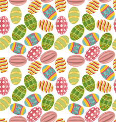 Hand drawn happy Easter eggs and chicken graphics in watercolor 