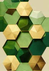 Hexagon Geometric tile pattern, AI assisted finalized in Photoshop by me 