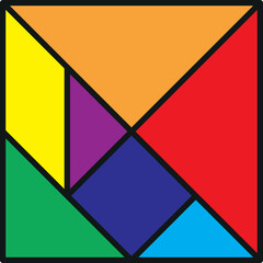 Tangram colorful