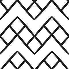 seamless abstract hand drawn geometric pattern