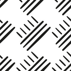 seamless abstract hand drawn linear pattern