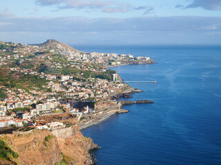 Fototapeta na wymiar View over the coastline of madeira island
