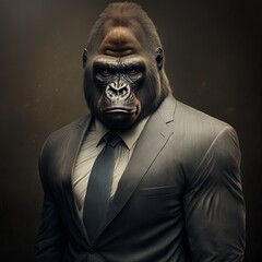 Gorilla in suit