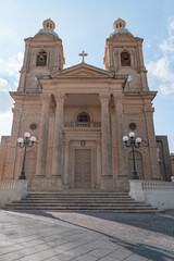 Obraz premium Church in a village in Malta