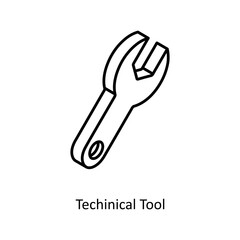 Technical Tool Vector Isometric Outline icon for your digital or print projects.