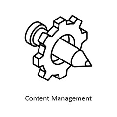 Content Management Vector Isometric Outline icon for your digital or print projects.