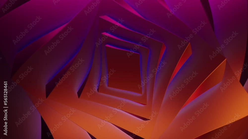 Poster pink bright background. design. a square portal made in abstraction that gently twitches in differen