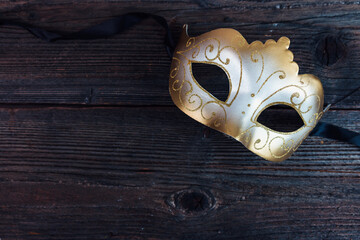 Traditional venetian mask in Venice in Italy. Colorful carnival mask 
