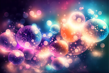 Obraz na płótnie Canvas desktop background wallpaper, abstract Opalescent Sparkles Luminescence, created with Midjourney