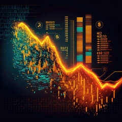 Stock market data. Bear market. Technical analysis. Finance