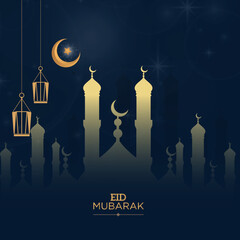 Premium Creative Eid mubarak illustration design Vector