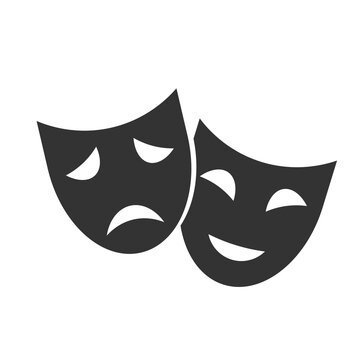 Theater mask icon. Masquerade vector ilustration.