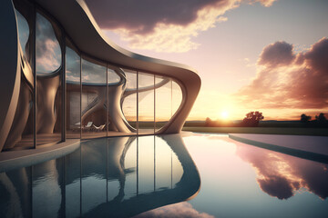Luxury Exterior Infinity Pool Design Concept