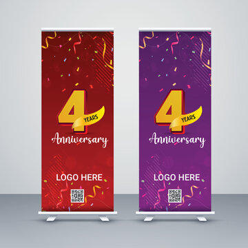 Roll Up Banner, Anniversary Celebration, Anniversary Rollup presentation, Standee banner