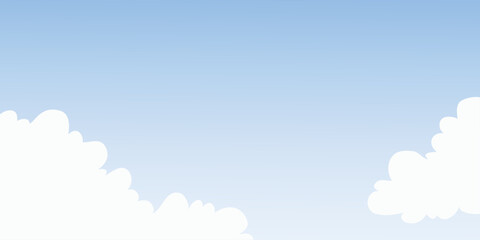 Blue sky background. Empty space with white clouds