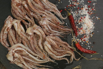 raw squid tentacles background closeup photo © ulianna19970