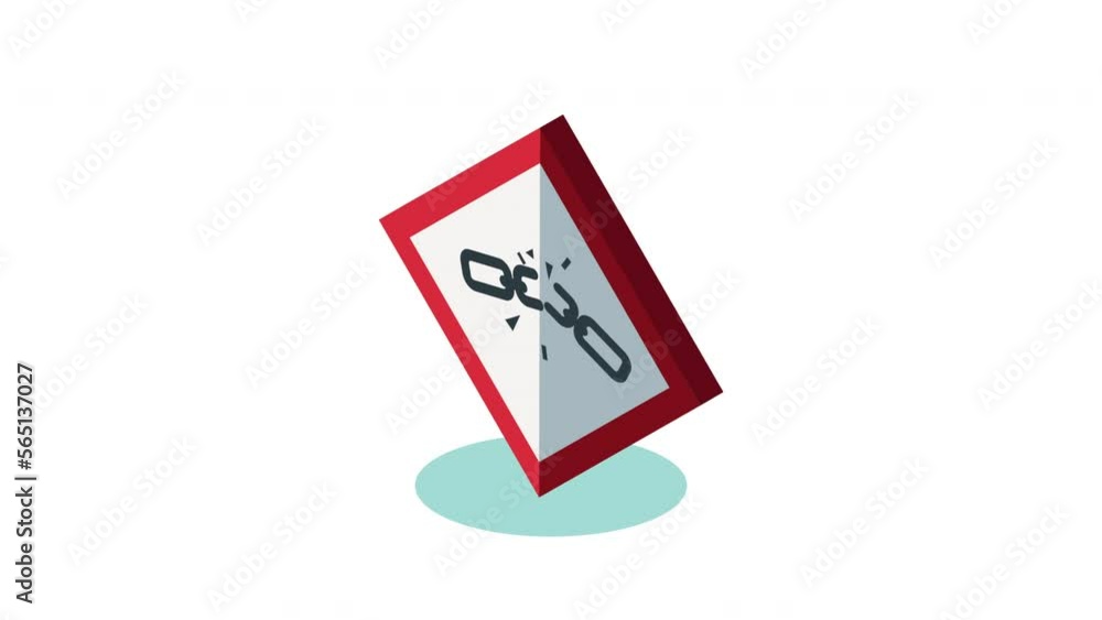 Poster button key with chain broken