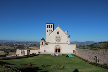 The Basilica di san Francesco d'Assisi in Assisi, Umbria Italy - obrazy, fototapety, plakaty