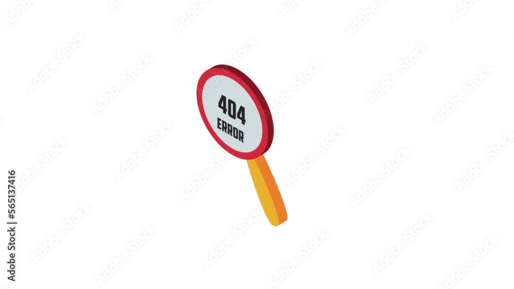 Poster 404 connectivity error in traffic signal animation
