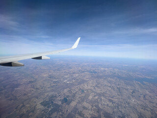 Fototapeta premium Aerial view of Texas suburb from airplane