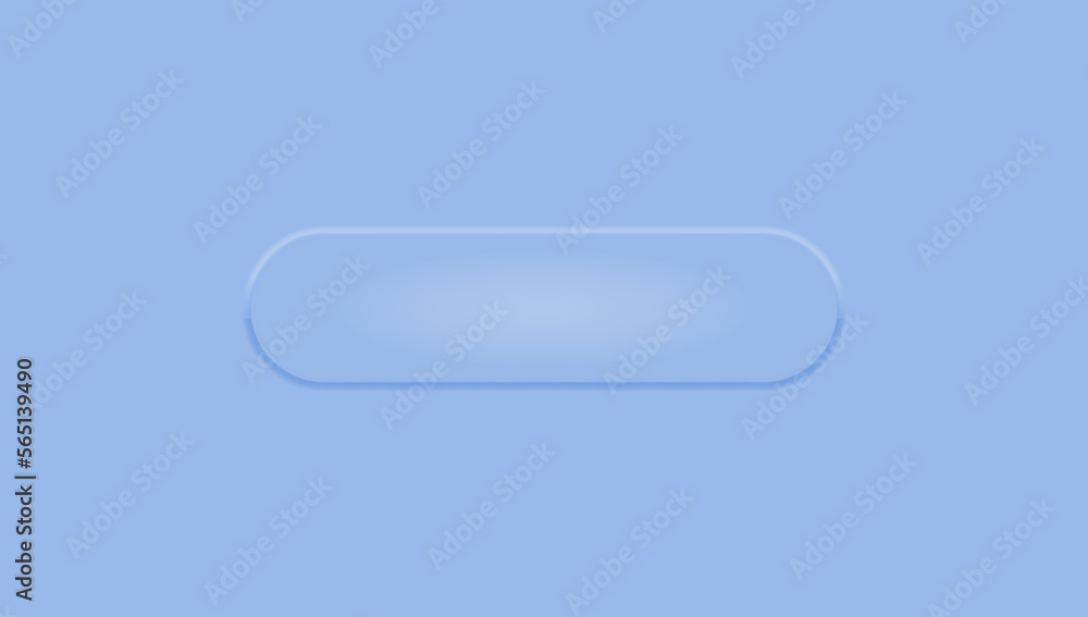 Poster blank button. blank square 3d push button on blue background. vector illustration